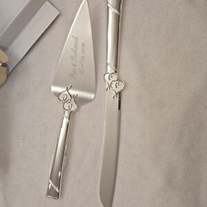 ​Lenox True Love Silver-Plated Cake Knife & Server Set - Read Description